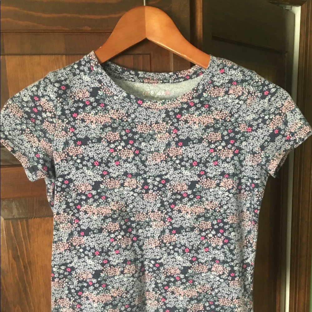 Girls Floral Print T